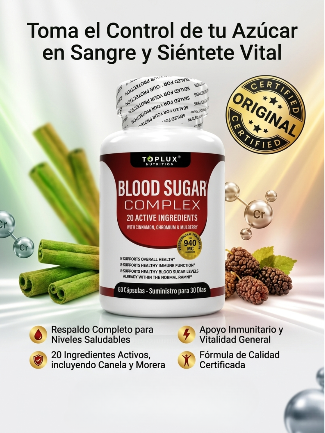 Blood Sugar Complex, Toplux, 60 Caps.