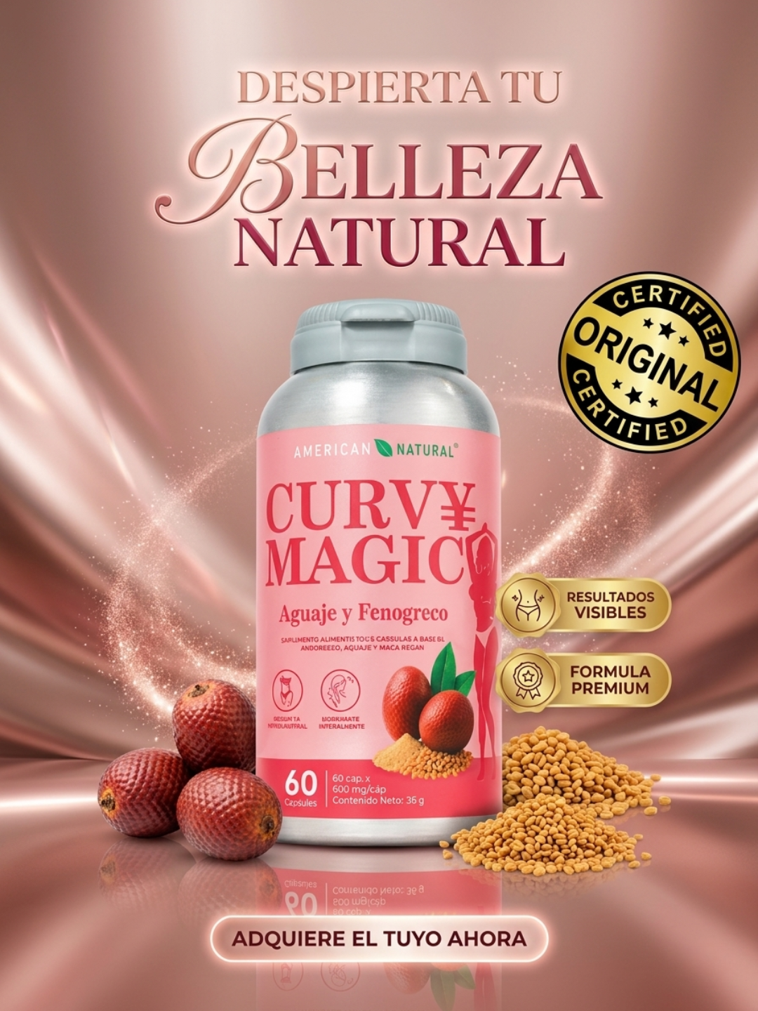 Curvy Magic, American Natural 60 Caps.