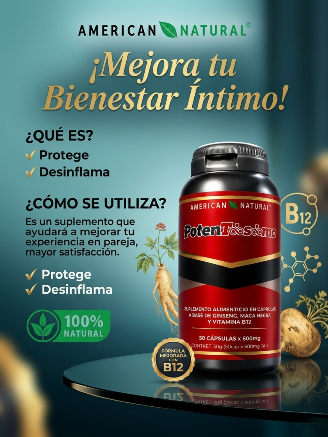 Potentisimo, American Natural, 50 caps.